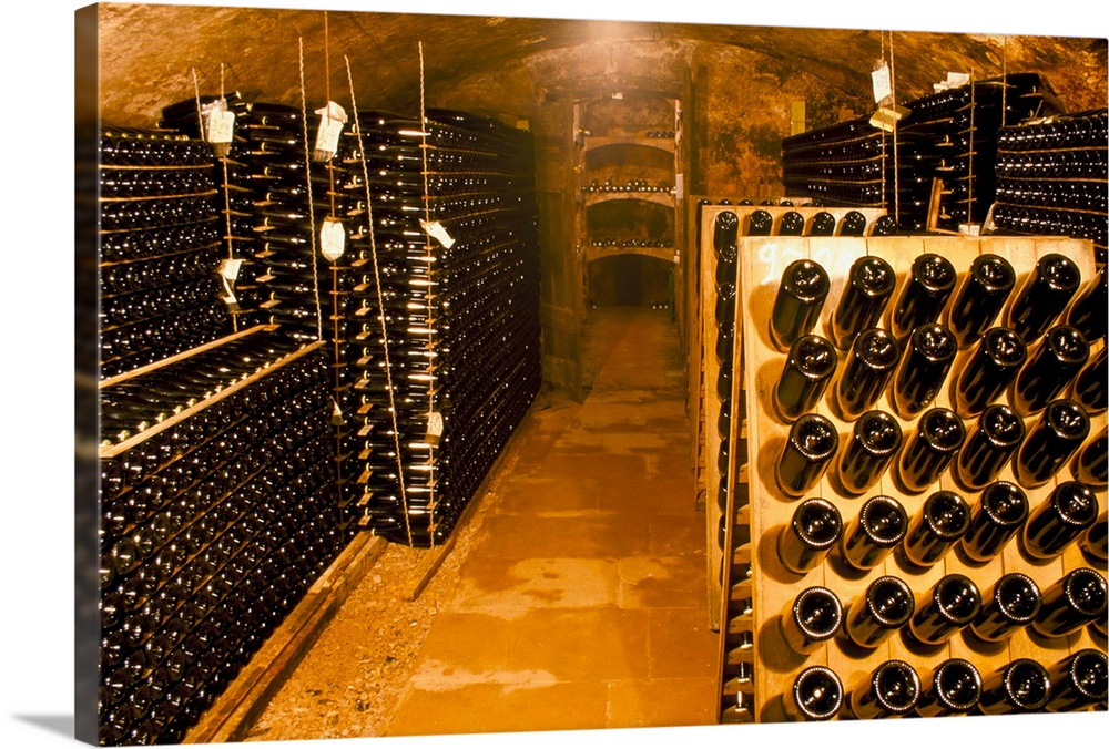 Cellar, champagne production, Saarburg, Saar Valley, Germany, Europe