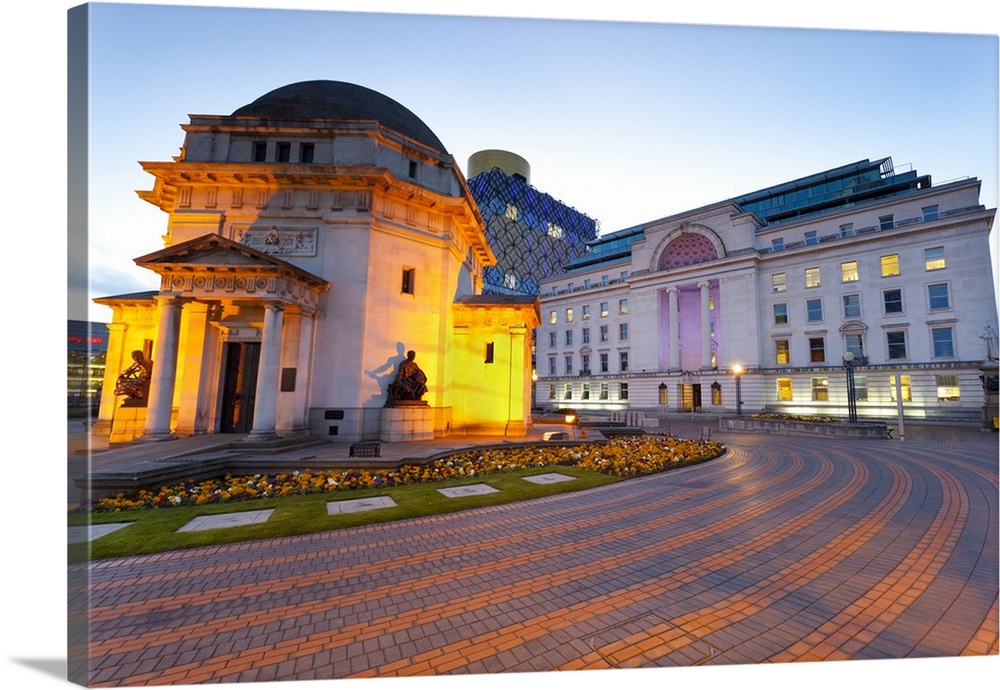Centenary Square, Hall of Memory, Baskerville House, the New Library, Birmingham, England, United Kingdom, Europe