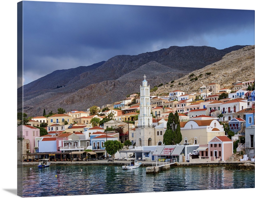 Chalki Village, Emporio, Halki Island, Dodecanese, Greek Islands, Greece, Europe