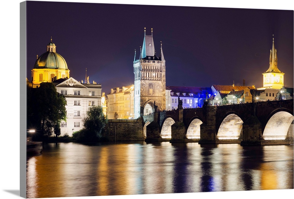 Charles Bridge and Mala Strana Bridge Tower, Prague, Czech Republic