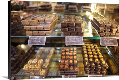Chocolates in a shop window, France