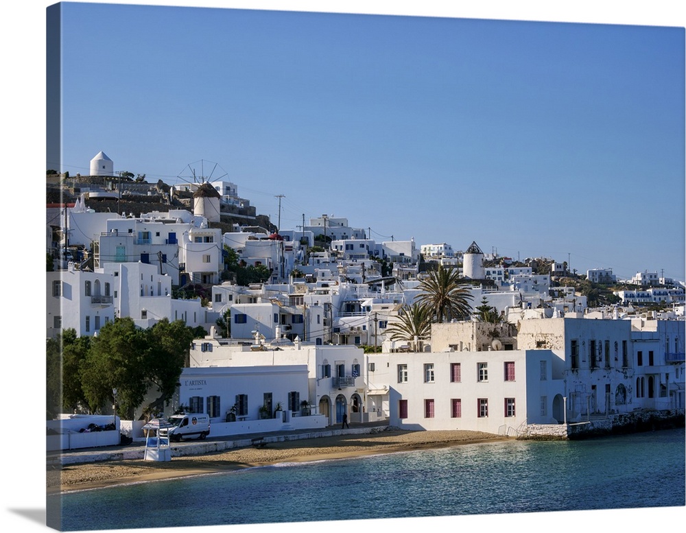 Chora Waterfront, Mykonos Town, Mykonos Island, Cyclades, Greek Islands, Greece, Europe