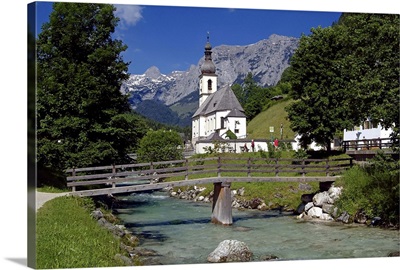 Church in Ramsau, Berchtesgadener Land, Bavaria, Germany, Europe