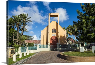 Church, Oranjestad, in the capital of St. Eustatius, Statia, Netherland Antilles