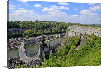 Citadel of Dinant on Meuse River, Dinant, Province of Namur, Wallonia, Belgium