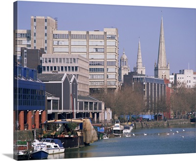 City and River Avon, Bristol, Avon, England, UK