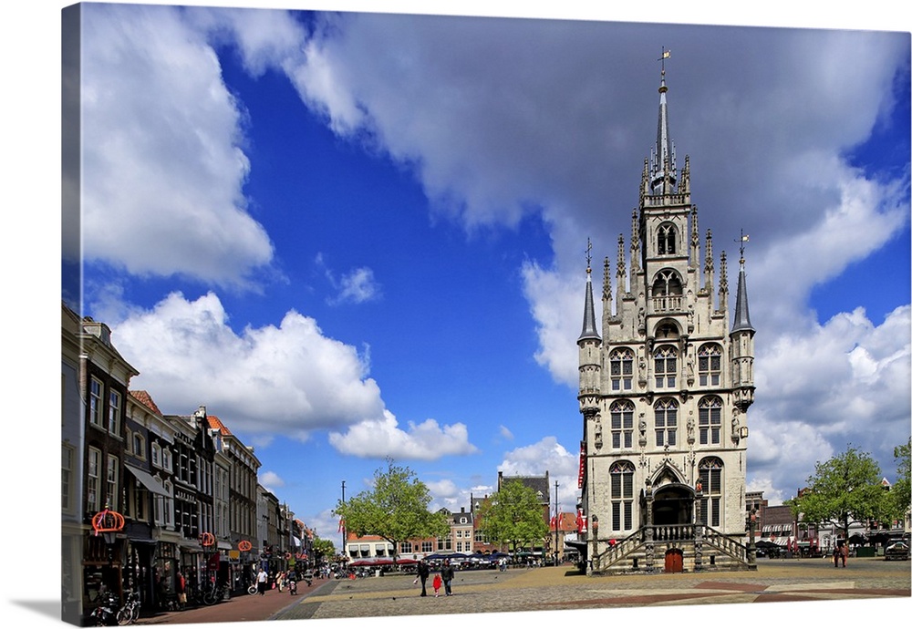 City Hall on the Market Square of Gouda, South Holland, Netherlands