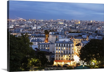City skyline from Montmartre, Paris, France