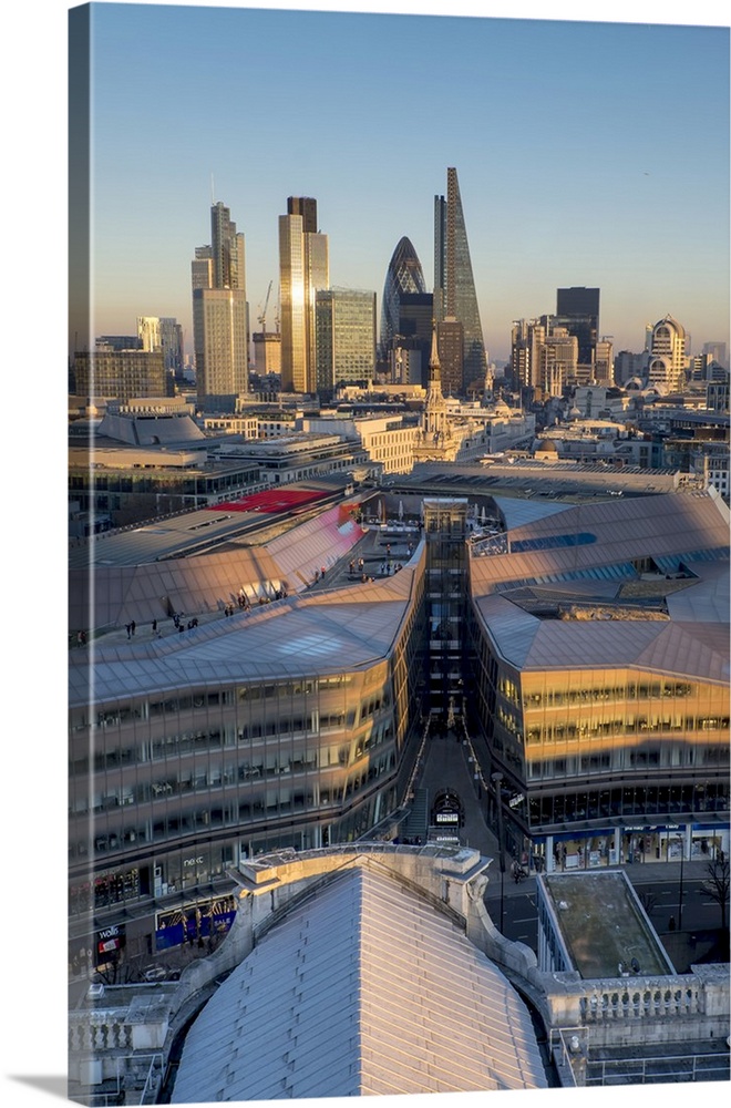 City skyline from St. Pauls, London, England