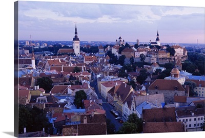 City skyline, Old Town, Tallinn, Estonia, Baltic States