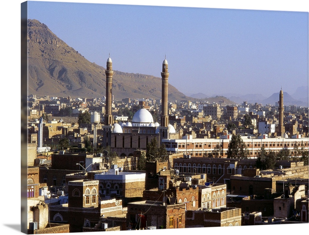 Cityscape of Sanaa, Yemen, Middle East.