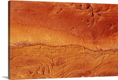 Close-up of polychromic sandstone rock patterns, Petra, Jordan, Middle East