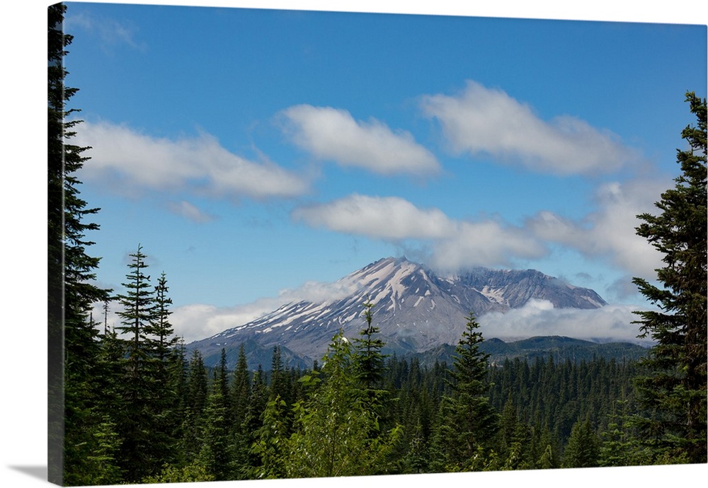 Cloud over Mount St. Helens, part of the Cascade Range Northwest region, Washington State