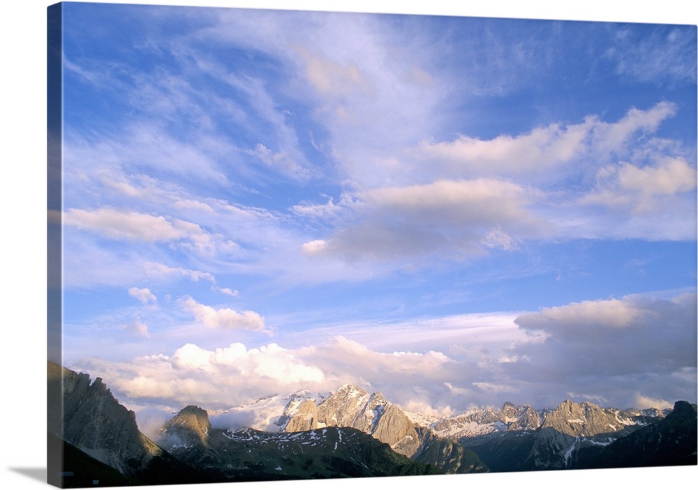 Clouds above Marmolada range, 3342m, Dolomites, Alto Adige, Italy, Europe