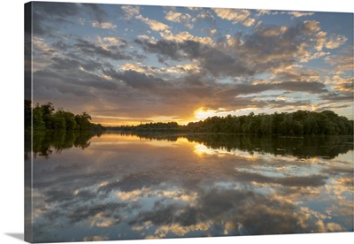 Clumber Park Lake sunset, Nottinghamshire, England