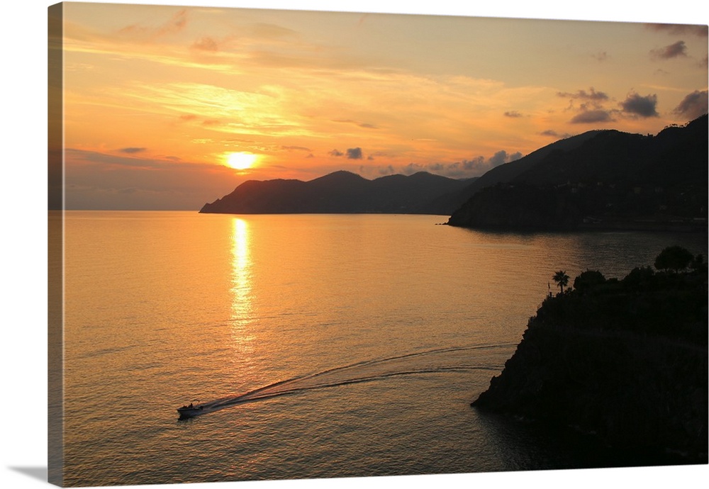 Coast of Italy near Manarola, Cinque Terre, Liguria, Italy