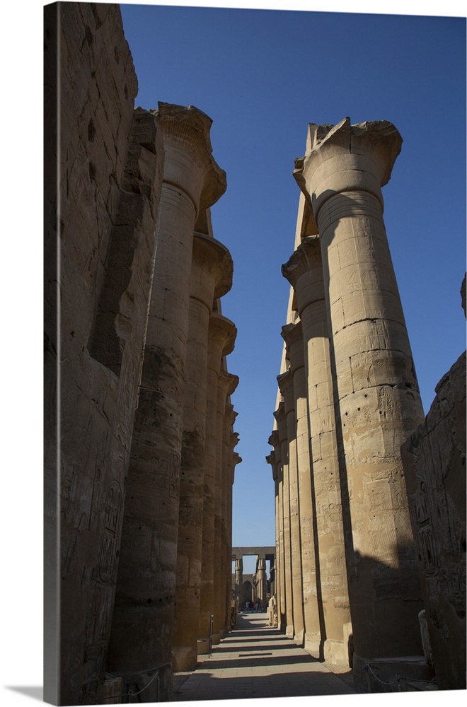 Colonnade of Amenhotep III, Luxor Temple, UNESCO World Heritage Site, Luxor, Egypt, North Africa, Africa
