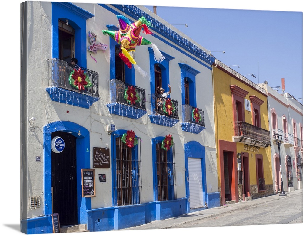 Colorful street, Oaxaca, Mexico, North America