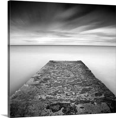 Concrete jetty on Blyth Beach, Northumberland, England
