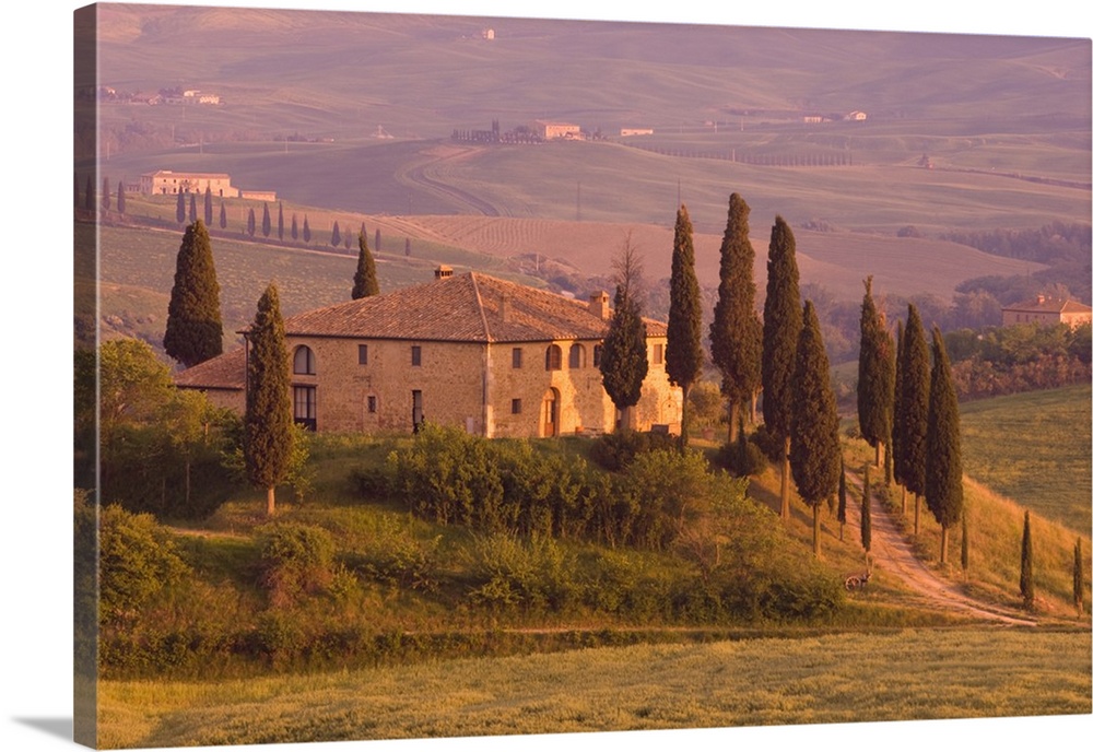 Country house, Il Belvedere, San Quirico d'Orcia, Tuscany, Italy