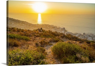 Couple Watching Sunset Over Bantry Bay From Signal Hill, Cape Town, South Africa, Africa