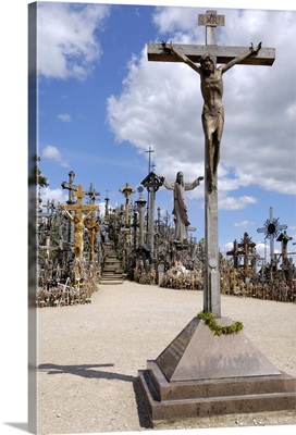 Cross laid by Pope John Paul II at the Hill of Crosses, Lithuania, Baltic States