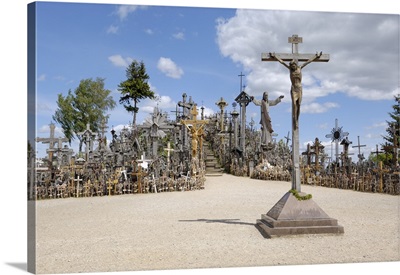 Cross laid by Pope John Paul II in 1993 at the Hill of Crosses, Lithuania