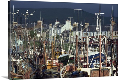 Crowded harbour at Girvan, Strathclyde, Scotland, United Kingdom