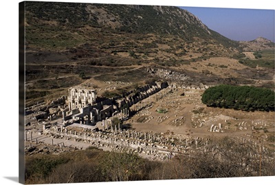 Curetes Way and Library of Celsus, Ephesus, Anatolia, Turkey, Asia Minor