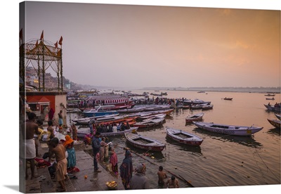 Dashashwamedh Ghat, The Main Ghat On The Ganges River, Varanasi, Uttar Pradesh, India