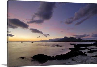 Dawn over Clew Bay and Croagh Patrick mountain, Connacht, Republic of Ireland