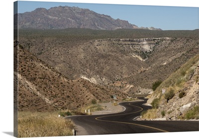 Desert road near Santa Rosalia, Baja California, Mexico