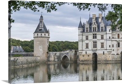 Detail of Chenonceau castle, Chenonceaux, Indre-et-Loire, Centre, France