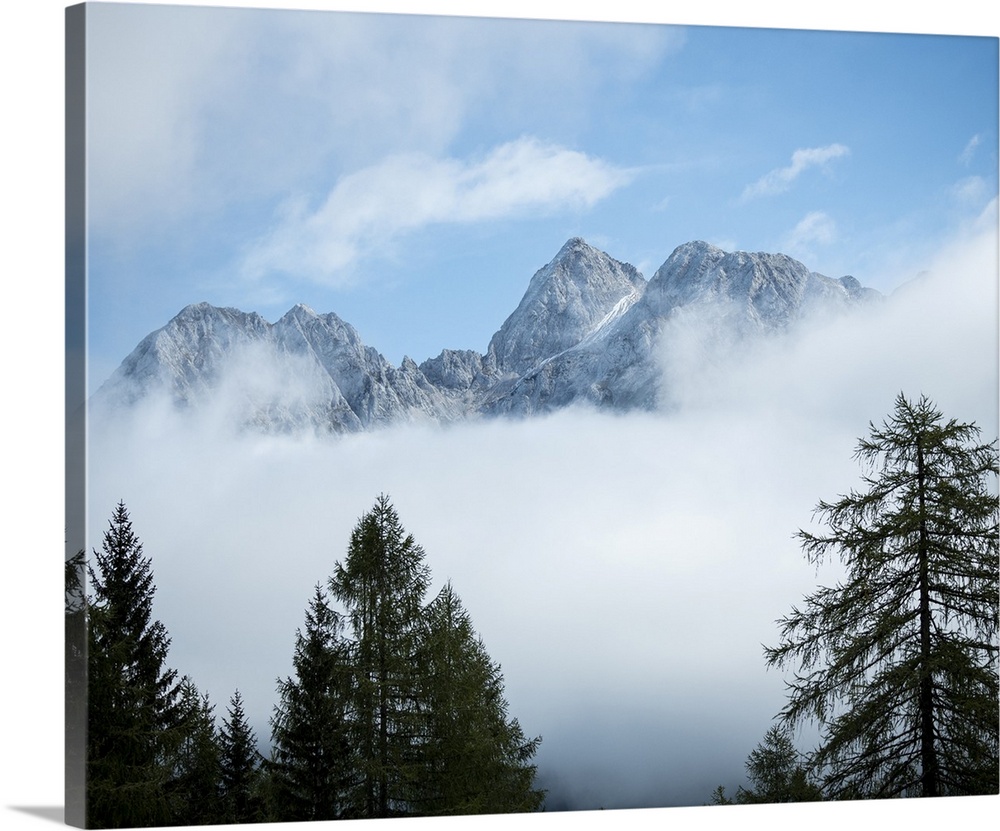 Detail of Mountain Peaks, Vrsic Pass, Julian Alps, Triglav National Park, Upper Carniola, Slovenia, Europe