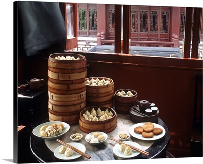 Dim sum in the famed Teahouse in Shanghai, China, Asia