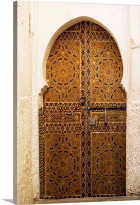Door in the Medina, Fes el Bali, Fez, Morocco, North Africa, Africa
