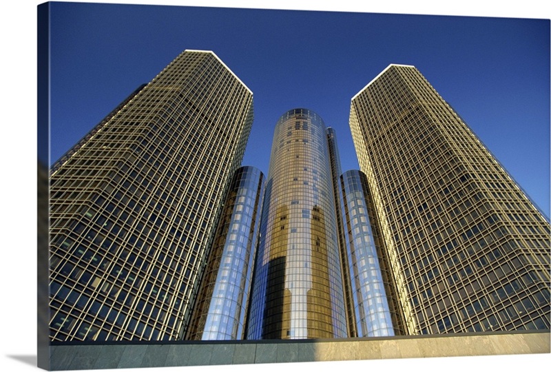 Downtown office and retail complex, Detroit, Michigan | Great Big Canvas