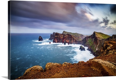 Dramatic Coastline With Rocks Of Madeira, Portugal