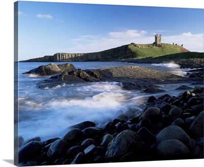 Dunstanburgh Castle, a National Trust property, Northumberland, England