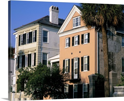 Early 19th century town houses, historic centre, Charleston, South Carolina
