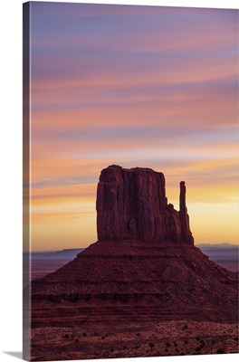 Early Morning Sunrise, West Mitten Butte, Monument Valley Navajo Tribal Park, Utah