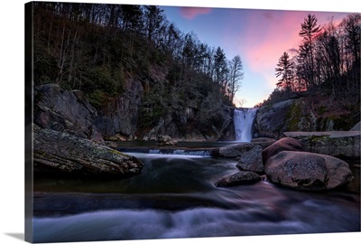 Elk River Falls at sunset, Elk River, Blue Ridge Mountains, North Carolina