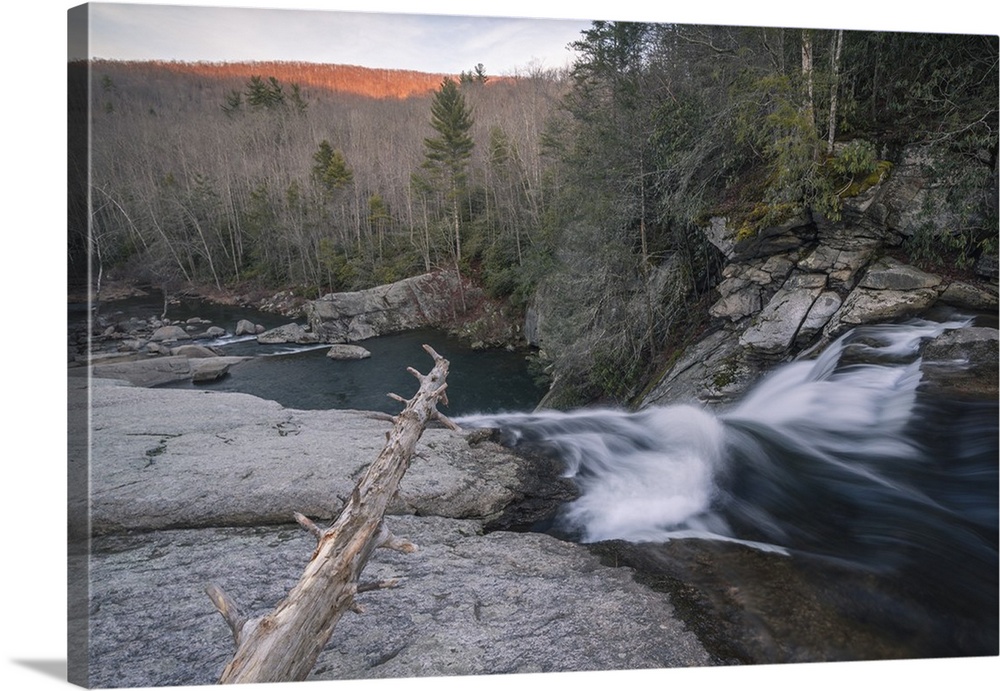 Elk River Falls at sunset, Elk River, Blue Ridge Mountains, North Carolina