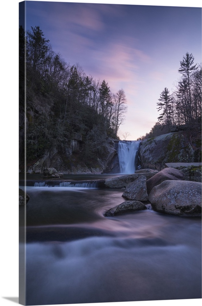 Elk River Falls at sunset, Elk River, Blue Ridge Mountains, North Carolina