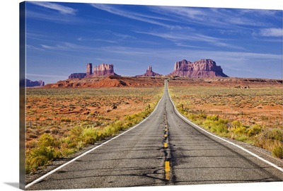 Empty Road, Highway 163, Monument Valley, Utah