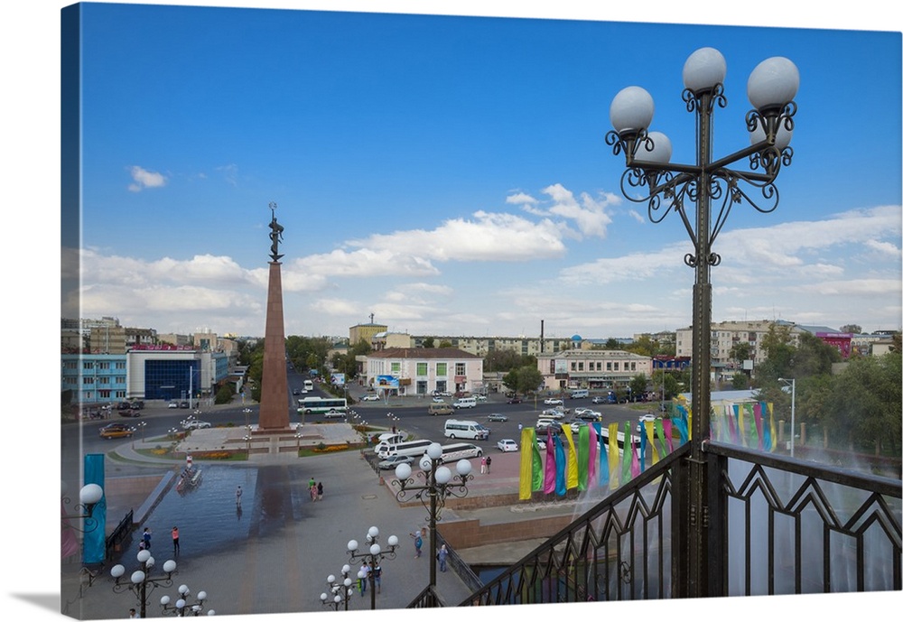 Entrance of the Independence Park, Shymkent, South Region, Kazakhstan, Central Asia, Asia