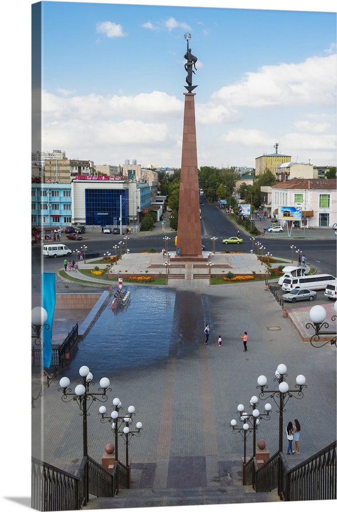 Entrance of the Independence Park, Shymkent, South Region, Kazakhstan, Central Asia, Asia