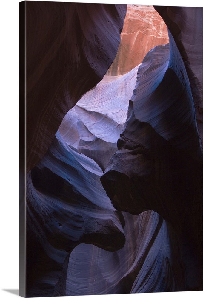 Eroded curves in sandstone, Upper Antelope Canyon, near Page, Arizona, United States of America, North America.