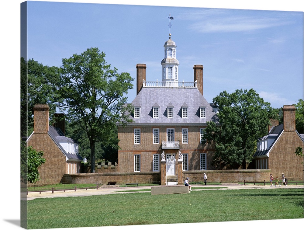 Exterior of Governor's Palace, colonial architecture, Williamsburg, Virginia