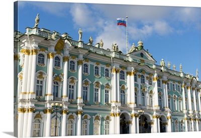 Facade of the Winter Palace, the State Hermitage Museum, St. Petersburg, Russia